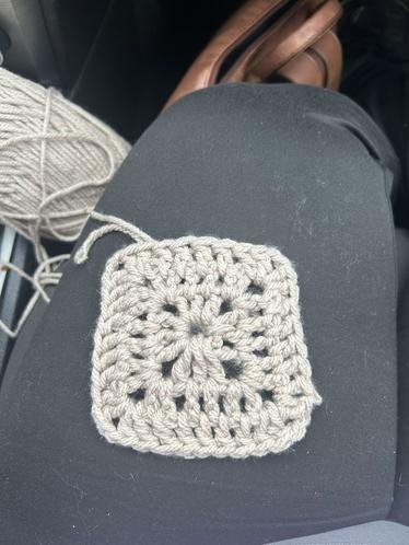 Student made granny square
