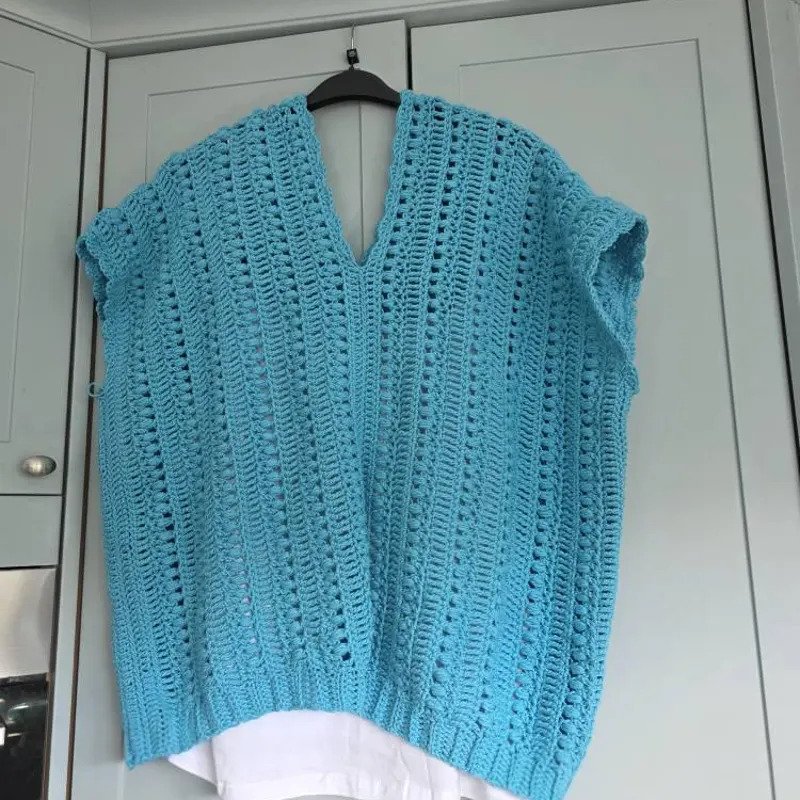 Student made crochet top
